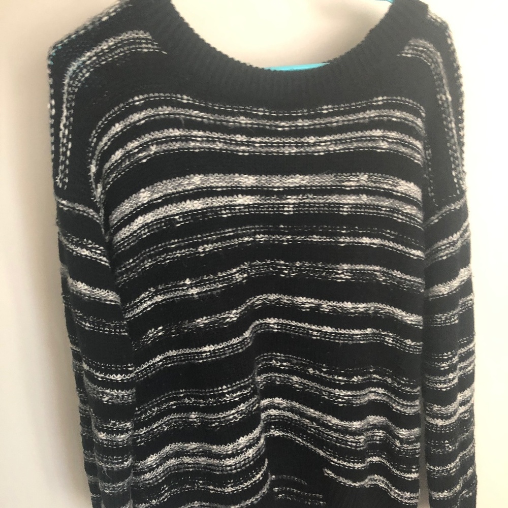 Oversized Striped Black and White Sweater